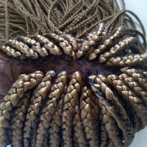 Gold Braided Wig
